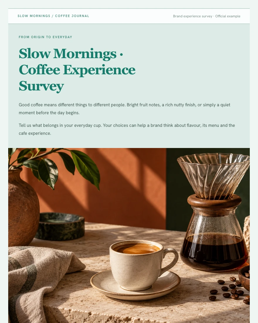 Brand experience survey